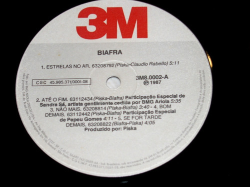 Lp Biafra - Estrelas Ar (1987) C/ Sandra De Sá Pepeu Gomes (Usado)