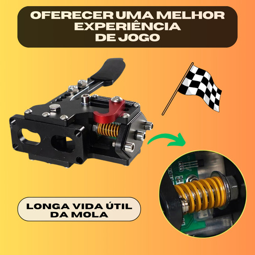 Freio De Mão Usb Para Pc Simuladores De Corrida - Replica De Maneira Autêntica A Pressão E A Resistência Encontradas Em Veículos Reais Compatível Com Logitech, Fanatec, T300, G29 E Mais - 3dx