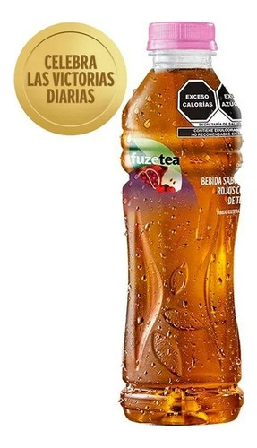 2 Pza Té Negro Fuze Tea Con Jugo Sabor Frutos Rojos 600 Ml