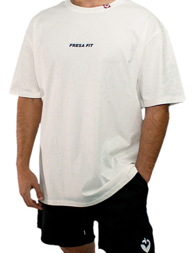 Oversized Playera Camiseta Fresafit Azul Marino Gym Basic