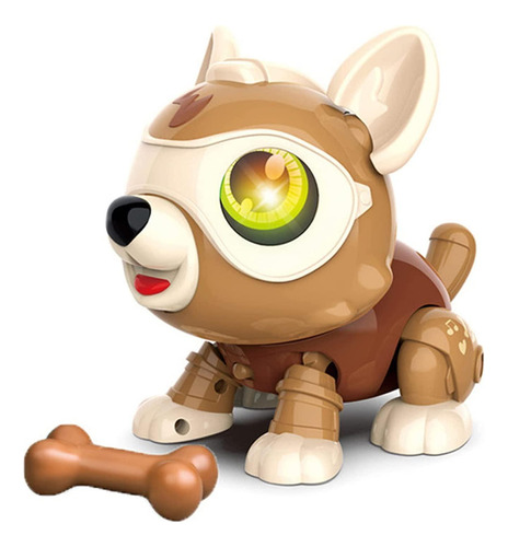 Brinquedo Magic Robô Dog Marrom Interativo Som E Luz Fenix