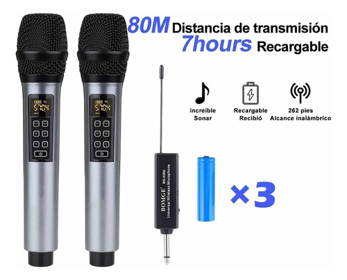 2pcs Universal Micrófono Inalámbrico Profesional