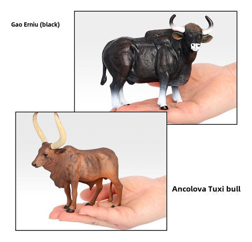 Pl127-1329 Musk - Juguete Modelo Vaca De Animal Macizo Para