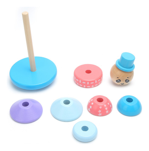 Torre Apilable De Madera Para Niños, Bonito Animal Educativo