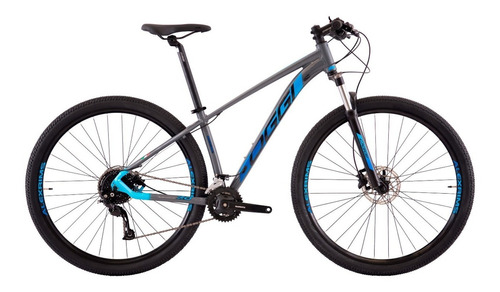 Bicicleta  Oggi Big Wheel 7.0 2023 aro 29 G(19") 18v freios de disco hidráulico câmbios Shimano cor cinza/azul