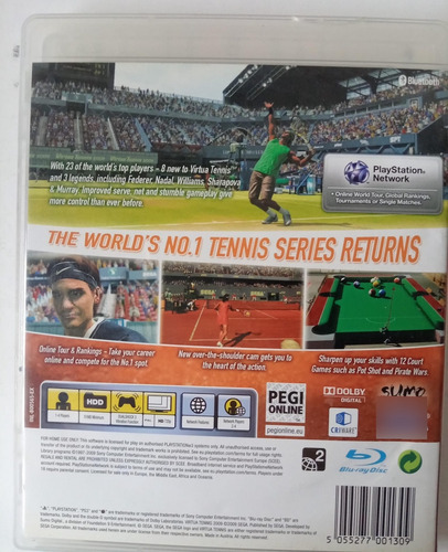 Virtua Tennis 2009 Sega Standard Excelente Estado, Pal (Usado)