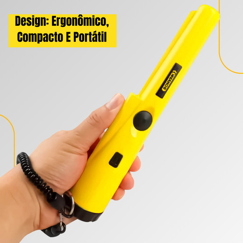 Detector De Metal Profissional Pointer Portatil Ouro Prata