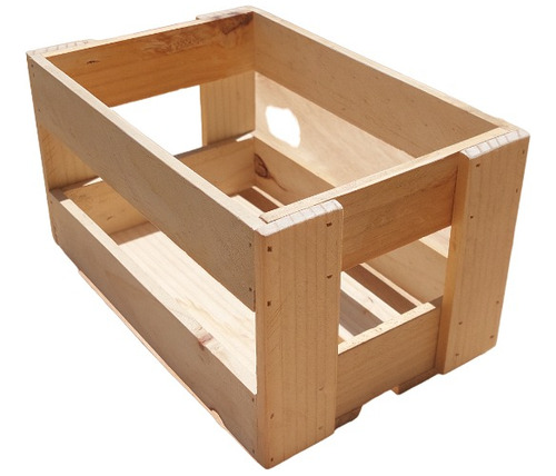 Cajón De Madera Pequeño Verduras Y Botellas 24 X 15 X 13,5