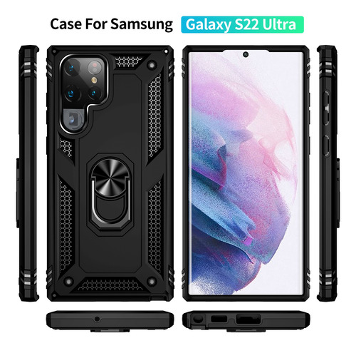 Funda De Uso Rudo Shockproof+ Hidrogel Para Galaxy S22 Ultra
