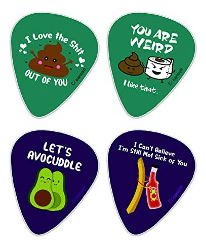 Creanoso Funny Lover Guitar Picks (paquete De 12) Regalo 001