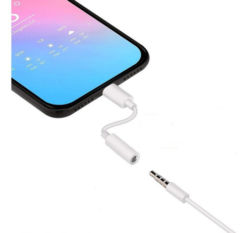 Adaptador iPhone Lightning X Audifonos 3.5mm-auxiliar. 