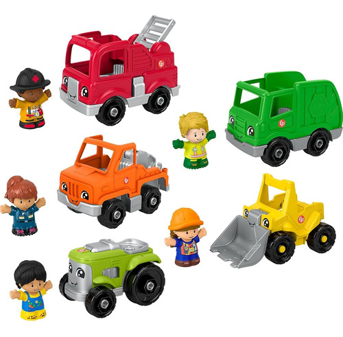 Set De Vehículos Y Figuras Fisher-price Little People 10 Pzs