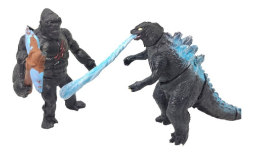 Imagen 1 de 4 de Figuras Godzilla Vs King Kong Juguete Articulado 2 Piezas 