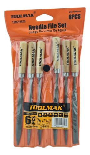 Kit Set Juego De Mini Limas / 6 Piezas / 5mm X 180mm Toolmak