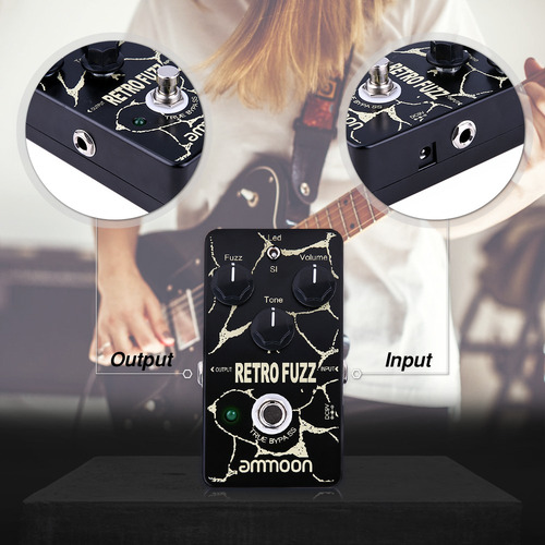 Imagem 9 de 9 de Ammoon Retro Fuzz Analógico Fuzz Guitarra Efeito Pedal 2 Mo