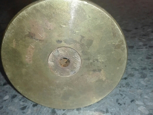 Vaina De Bronce De Artilleria Labrada Inerte (Usado)