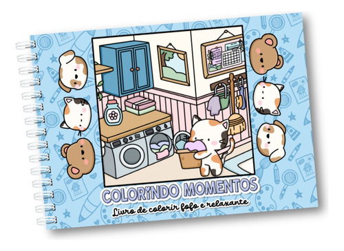 Colorindo Momentos: Coloring Moments, De Estilo Bobbie Goods., Vol. 50 Fls. Editorial Papelix, Capa Dura, Edição 1 Em Espanhol/inglês/português/neerlandês/francês/alemão/italiano/sueco, 2025
