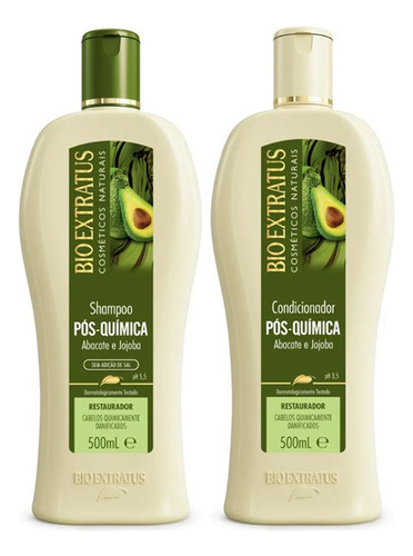 Kit Pós Química Shampoo 500 Ml + Condicionador 500 Ml