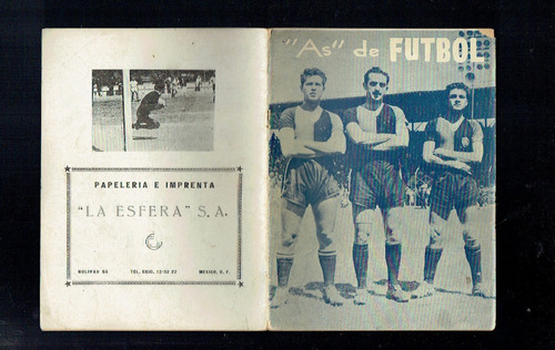 As Futbol Primera Revista De Futbol En Mexico Marzo 1944