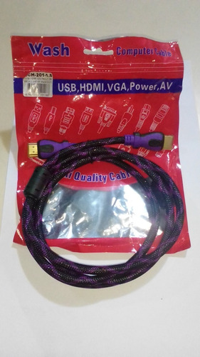 Cable Hdmi Plano C/2 Filtro, 1.3b-1080p, 1.8m-6f Wash (3-07)