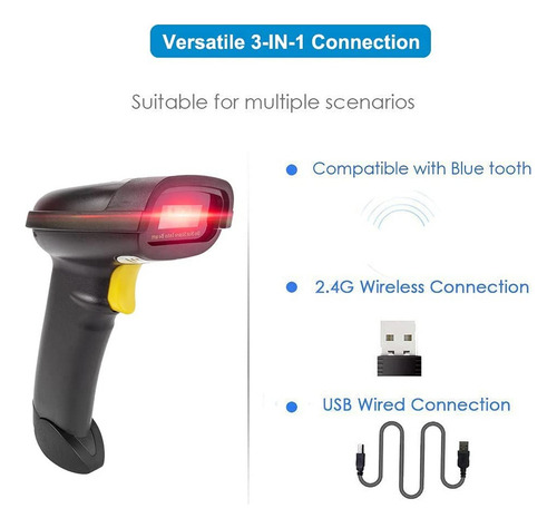 Escáner De Código De Barras 2d Qr Inalámbrico Bluetooth Netu
