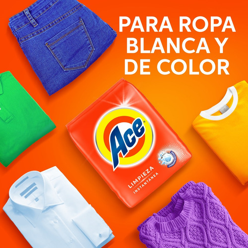 Detergente En Polvo Ace, 16 Cargas