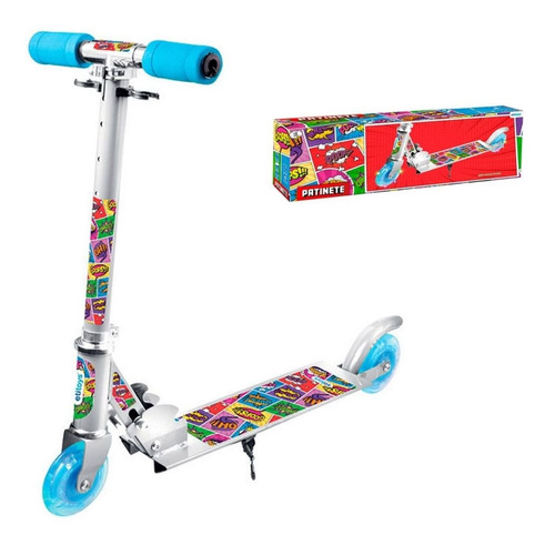 Patinete Infantil Desenhos Dobravel 2 Rodas Bbr Toys Etilux