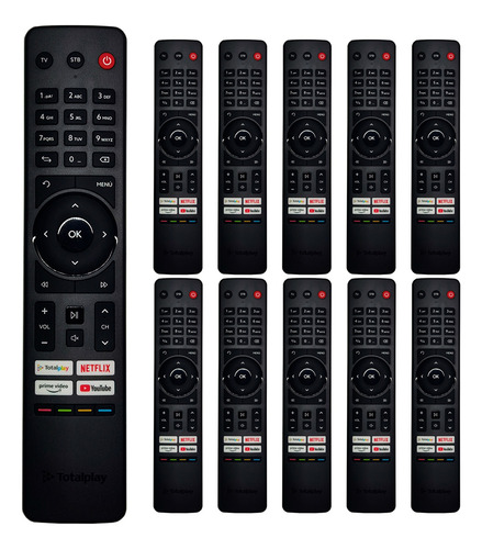 Control Para Totalplay Tv 10 Pza Nuevo Incluye Pilas Directo Negro