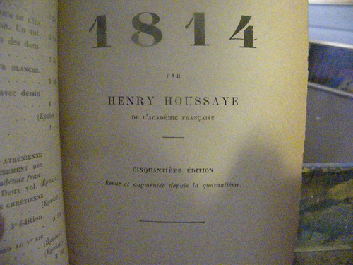 1814 - Libro Antiguo De Henry Houssaye