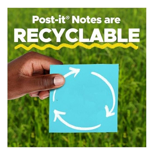 Post-it Súper Notas Sticky, 3 In X 3 En