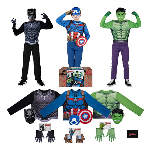 Avengers - Caja Oficial De Disfraces De Halloween Para Niñ.