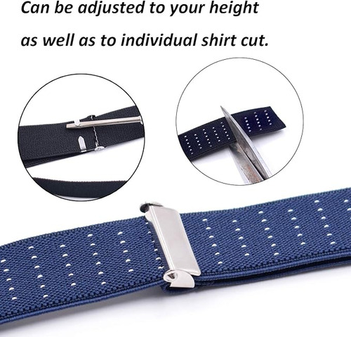 Practicos Tirantes Camisa Abrazaderas Ajustables Para Traje
