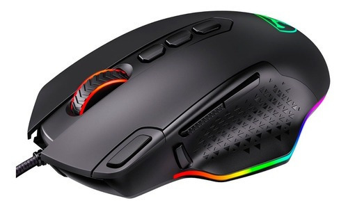 Mouse Pictek Pc257 Gamer de 10 botões, 12000 Dpi, peso ajustável, cor preta