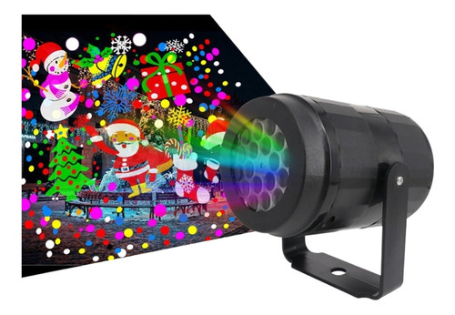 Lámpara De Proyector Led De 16 Figuras Navideñas Hd