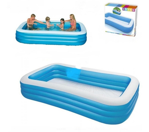 Piscina Extragrande Niños Adultos + Inflador 3.05x1.83×56