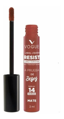 Labial Vogue A Prueba De Besos Resist color amorosa mate