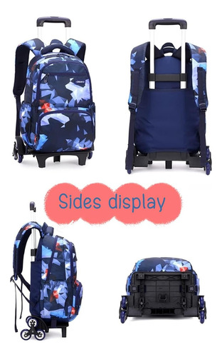 Etaishow Mochila Con Ruedas Geométrica Para Niñas Mochila