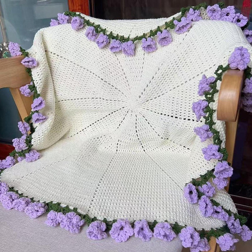 Kit De Crochet De Manta De Flores Juego De Tejido De Tejido