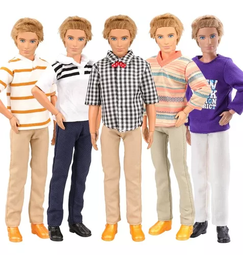 Kit com 5 Conjuntos De Roupas Para Boneco Ken namorado da Barbie