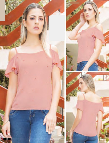 Blusa Talla M - Color Palo Rosa Para Mujer 