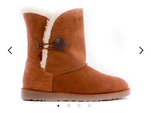 Bota Feminina Snow Camurça Pelo Fake Caramelo Tam 38