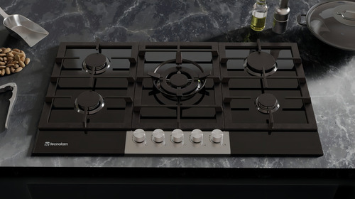 Parrilla Gas Tecnolam Vetro705 Vitroceramica Encendido Elect Color Inox