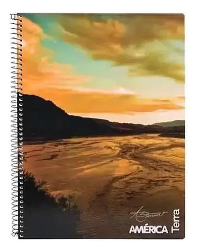 Kit 5 Cuaderno América Terra A4 Rayado 80 Hojas Espiralado