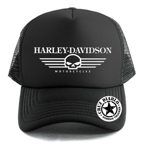 Gorras Trucker Harley Davidson Dis2 Cruz Diablo