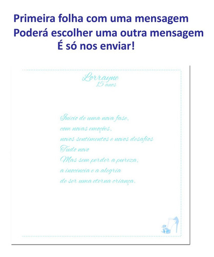 Imagem 3 de 5 de 15 Anos Caderno De Mensagens Tifany Debutante Frete Grátis