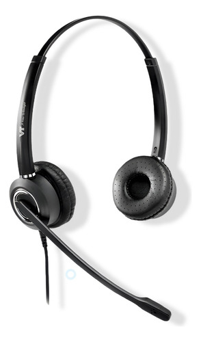 Cabezal Auricular Usb Call Center Profesional Vt6200 Duo Negro
