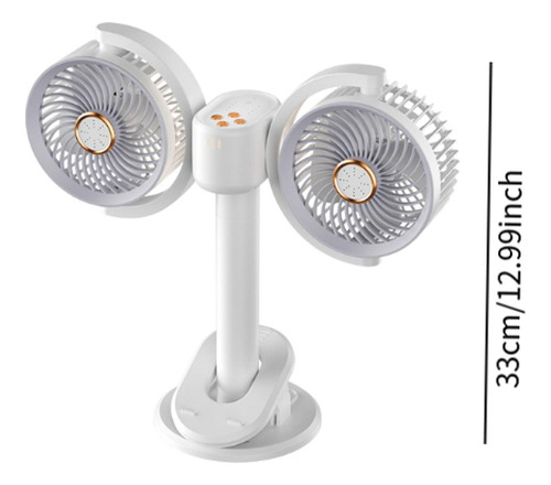Clip De Ventilador De Cabeza Doble En El Ventilador