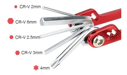 Imagen 2 de 4 de Multiherramienta 10 En 1 Para Bicicleta. Ciclismo