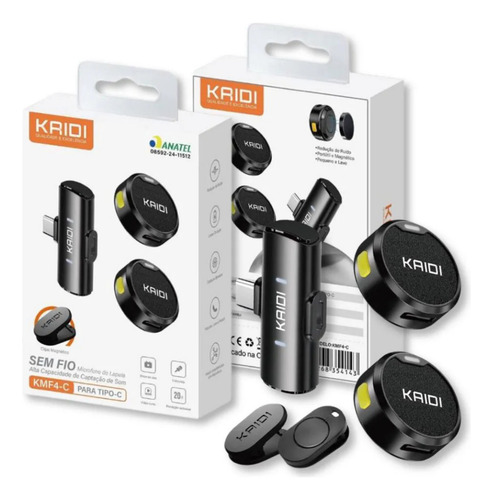 Microfone Lapela Alta Capacidade De Captação De Som Kaidi