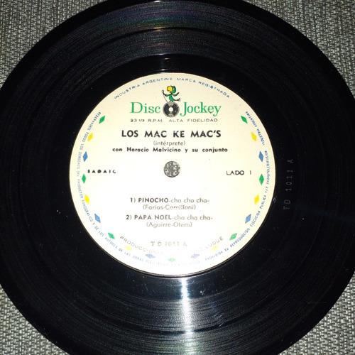 Los Mac Ke Macs Disco De Vinilo Ep Infantil Pinocho